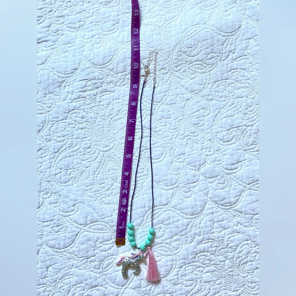 NIB Unicorn 🦄 tassel bead necklace